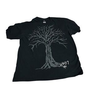 Men's Black Tree Graphic T-Shirt